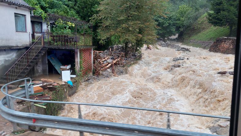 vodna ujma v občini Cerkno