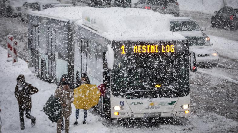 sneg Ljubljana Slovenija