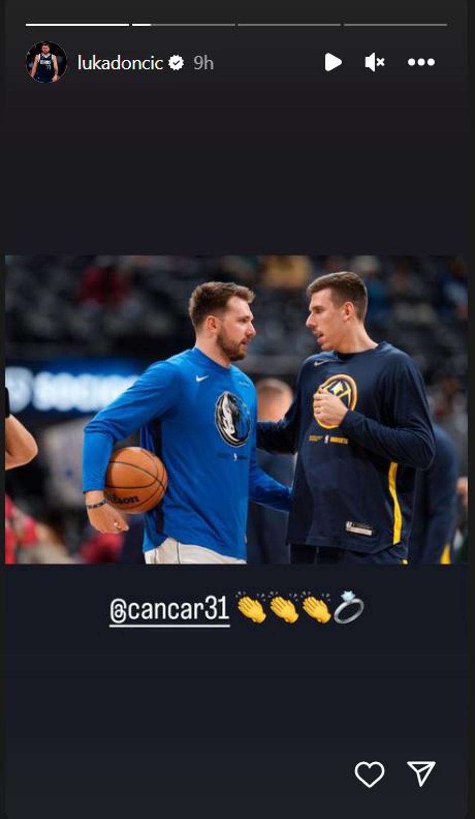 Luka Dončić čestital igralcem Denverja | Avtor: Instagram/Luka Dončić