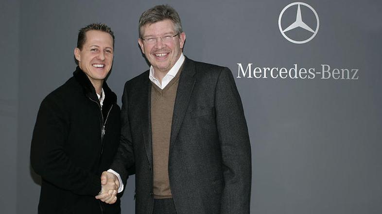 Ross Brawn je stopil v bran najuspešnejšemu dirkaču vseh časov Michaelu Schumach
