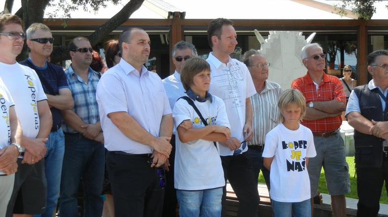 Boris Popović na odprtju javnih sanitarij v Kopru