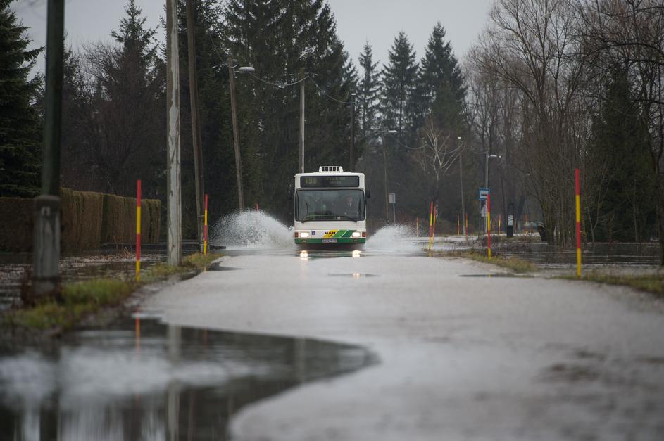 Poplavljeno območje Ljubljanskega barja.