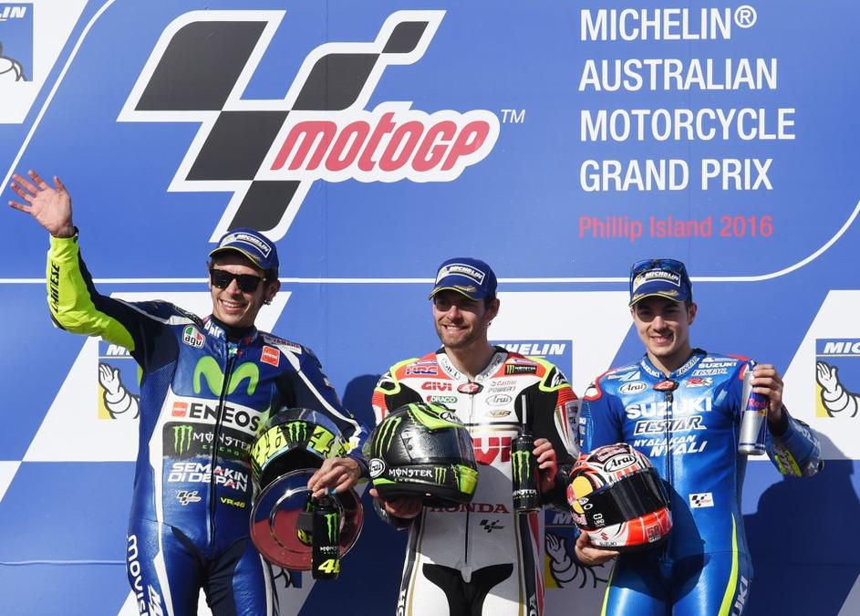 Valentino Rossi Cal Crutchlow Maverick Vinales VN Avstralije motoGP