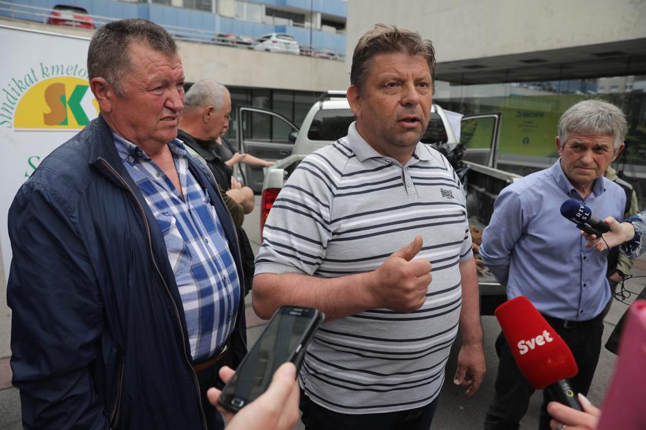 protest Sindikat kmetov Slovenije | Avtor: Saša Despot