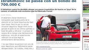 Zlatan Ibrahimović se je takole kobacal v svojo novo ljubezen – enza ferrarija. 
