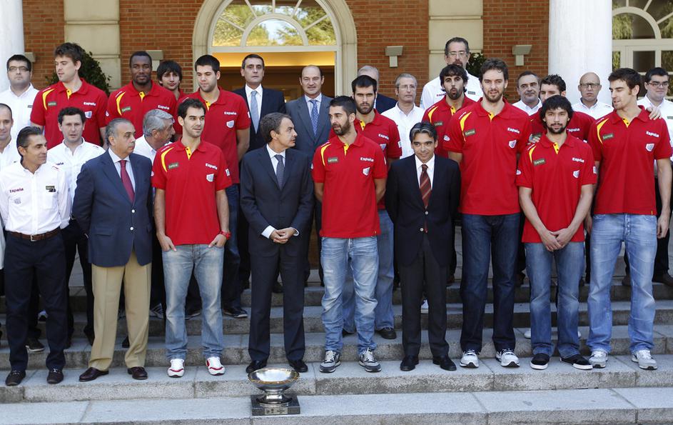 Zapatero sprejem Španija španska košarkarska reprezentanca