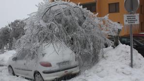 Snežna ujma v Postojni