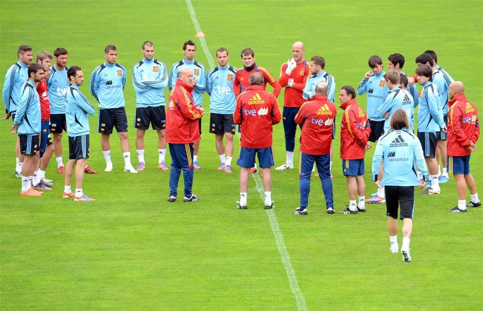 Del Bosque Casillas Arbeloa Soldado Jordi Alba Negredo Španija trening priprave 