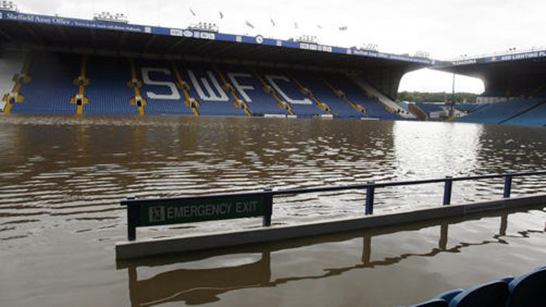 Igrišča so "potopljena" po vsem Otoku. Na sliki je stadion Hillsborough, na kate