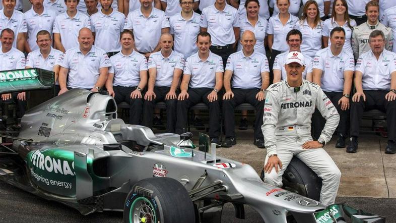 Schumacher formula 1 VN Brazilije interlagos Marcedes slovo