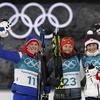 Laura Dahlmeier.  Marte Olsbu, Veronika Vitkova