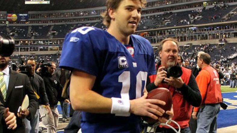 Uvrstitve v konferenčni finale se je veselil mlajši od bratov Manning, Eli.