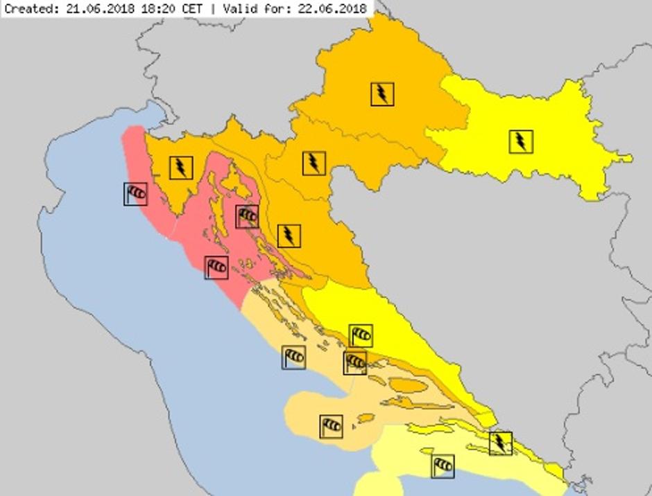 rdeči alarm | Avtor: Meteoalarm.eu