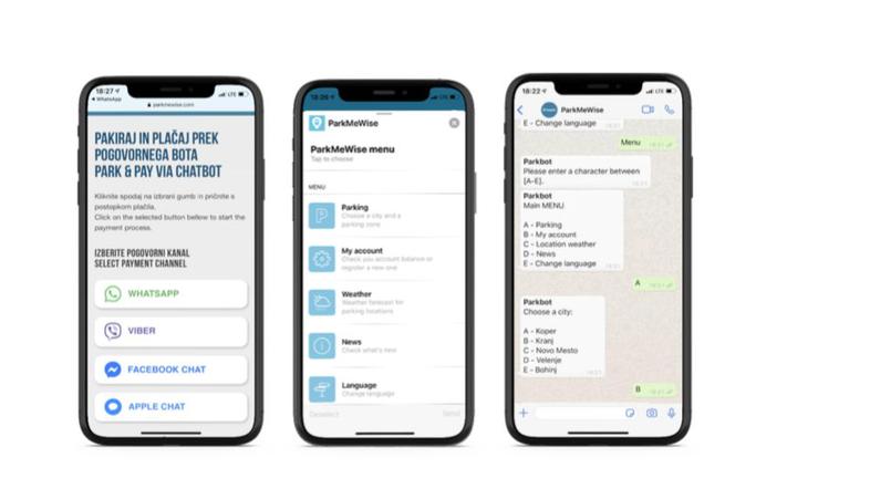 Parkiranje z aplikacijo