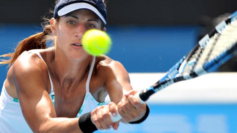 Edina Gallovits (na sliki) je bila v četrtfinalu premočna za Mašo Zec Peškirič.