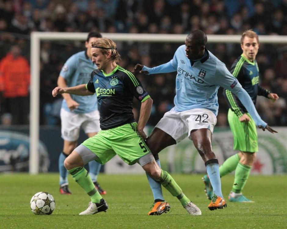 Yaya Toure Poulsen Manchester City Ajax Liga prvakov | Avtor: EPA