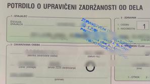 bolniški list, bolniška