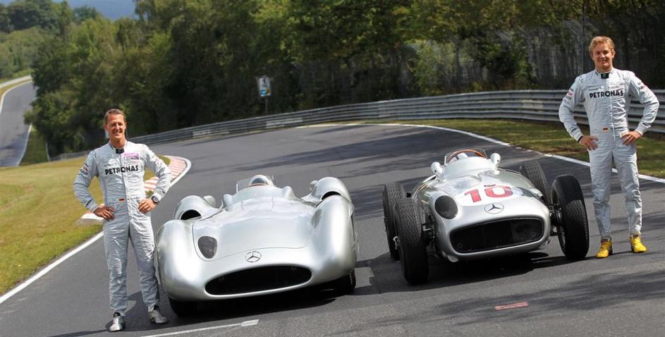 schumacher rosberg nordschleife mercedes fangio