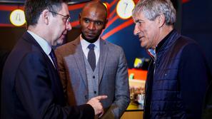 Josep Maria Bartomeu Éric Abidal Quique Setien