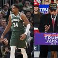 Giannis Antetokounmpo in Donald Trump