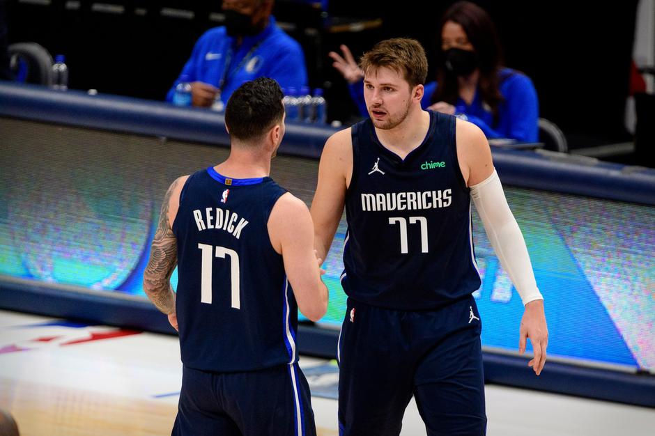 Luka Dončić in JJ Redick | Avtor: Profimedia