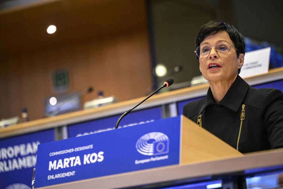 Marta Kos, zaslišanje v Evropskem parlamentu | Avtor: Laurie DIEFFEMBACQ/Evropski parlament