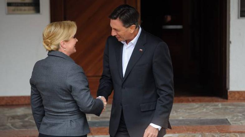 Kolinda Grabar Kitarović in Borut Pahor