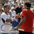 Lleyton Hewitt je proti Rogerju Federerju dobil prvi niz, nato izgubil naslednje
