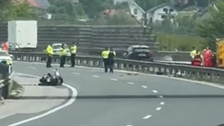 prometna nesreča štajerska avtocesta motorist