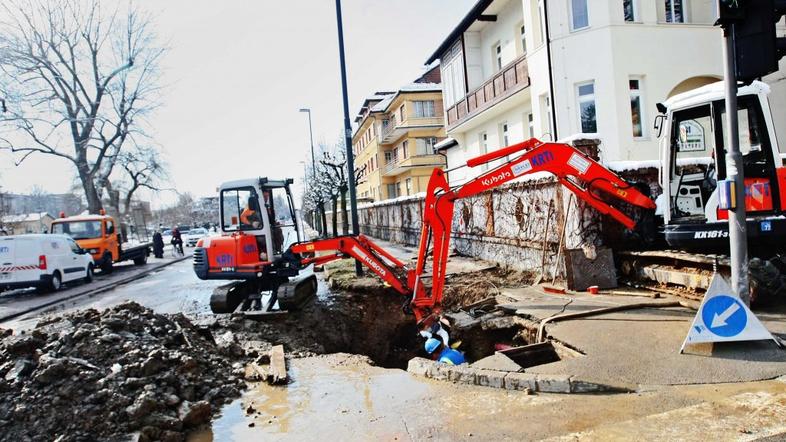 Počena cev v Ljubljani