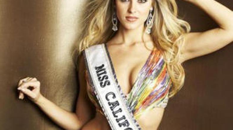 Carrie Prejean se je po osvojitvi krone za miss Kalifornije slikala zgoraj brez 