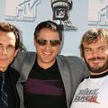 Robert Downey Jr., na sliki s soigralcema Benom Stillerjem (levo) in Jackom Blac