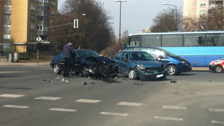 Nesreča na križišču v Ljubljani