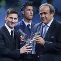 Lionel Messi Cristiano ronaldo Michel Platini Uefa