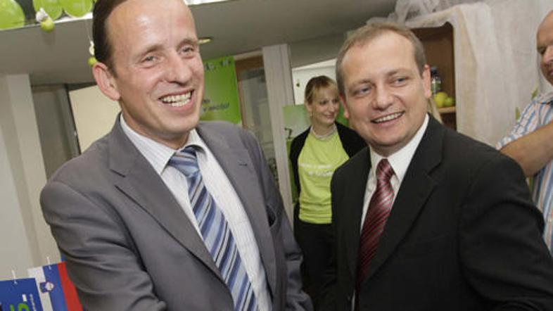 Župana Bojana Šrota, ki se rad primerja z Ljubljano, in podžupana Celja Marka Zi