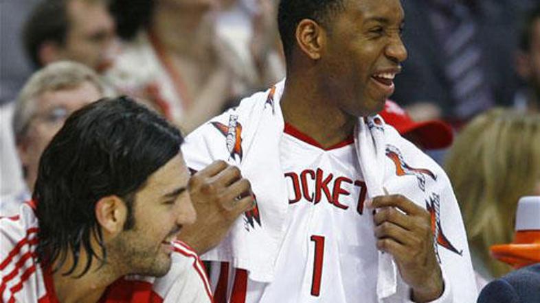 McGrady se je zadnjo četrtino lahko brezskrbno šalil s soigralci.