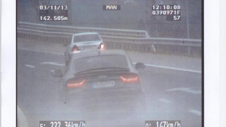 Bolgar vozil 222 km/h 