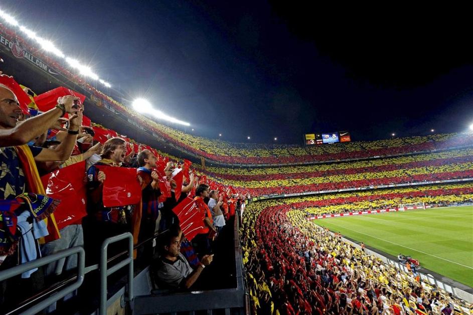 Barcelona Real Madrid Camp Nou mozaik stadion navijači El Clasico Liga BBVA Špan