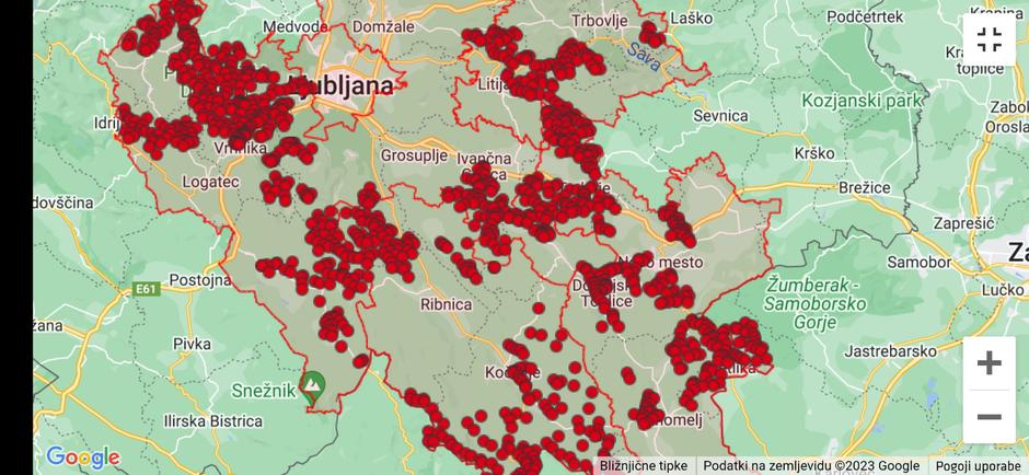 Interaktivni zemljevid Elektro Ljubljana | Avtor: Elektro Ljubljana