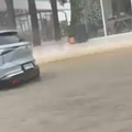 poplavljena cesta Portorož