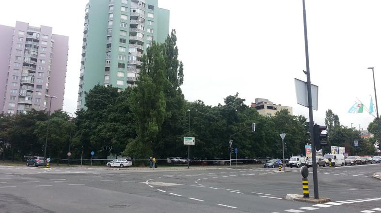 Policijski trak na Topniški 