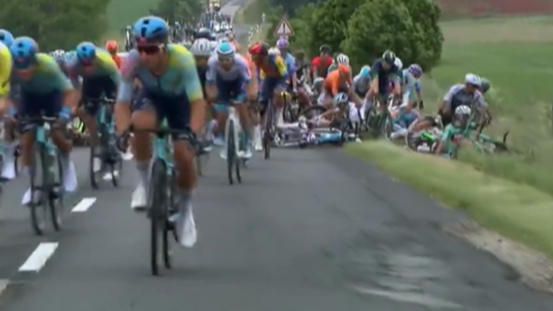 Kolesarstvo, padec na dirki po Madžarski