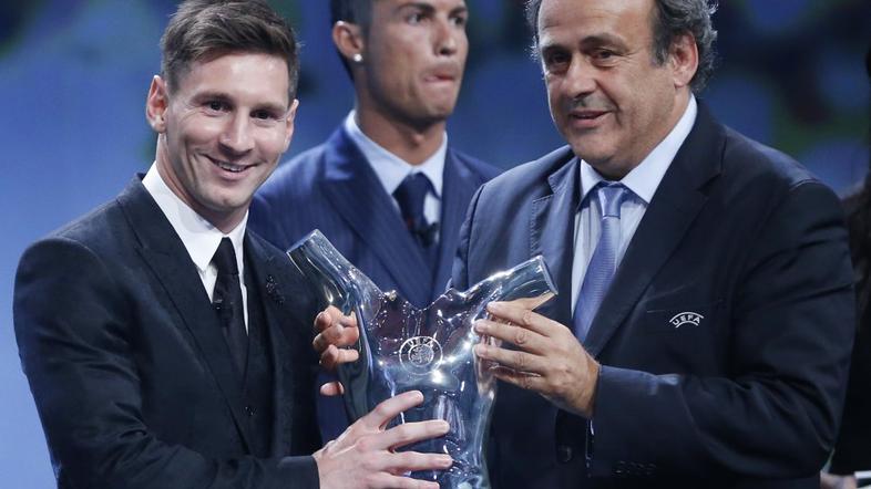 Lionel Messi Cristiano ronaldo Michel Platini Uefa