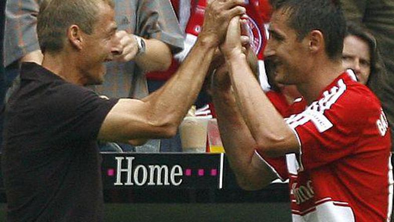 Jürgen Klinsmann se je razveselil prve zmage na klopi Bayerna.