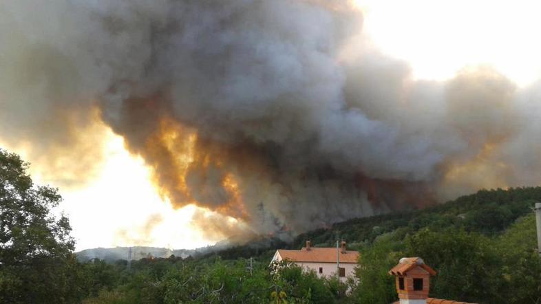 Požar pri Črnem Kalu.