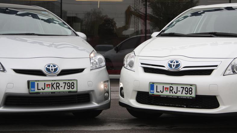 Toyota auris in prius