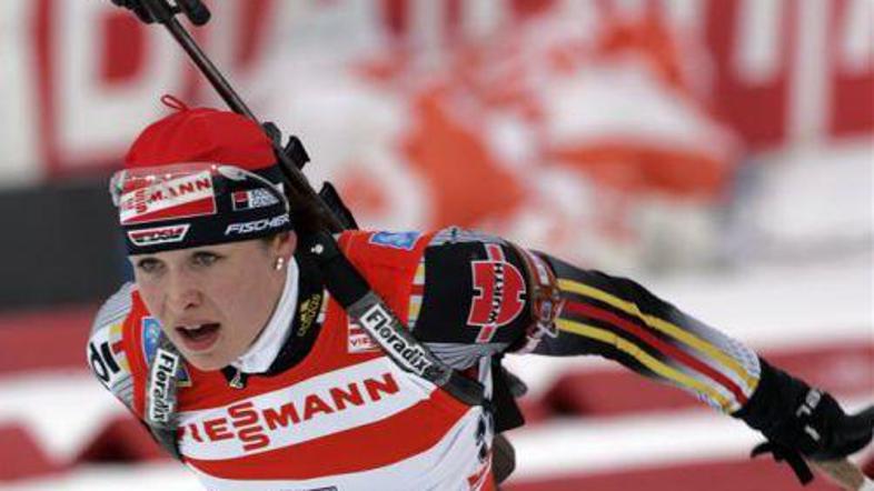 Magdalena Neuner je postala svetovna prvakinja na 12,5 kilometrski preizkušnji.