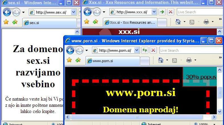 Tako sliko kažejo slovenske domene, katerih svetovne inačice so po svetu vredne 