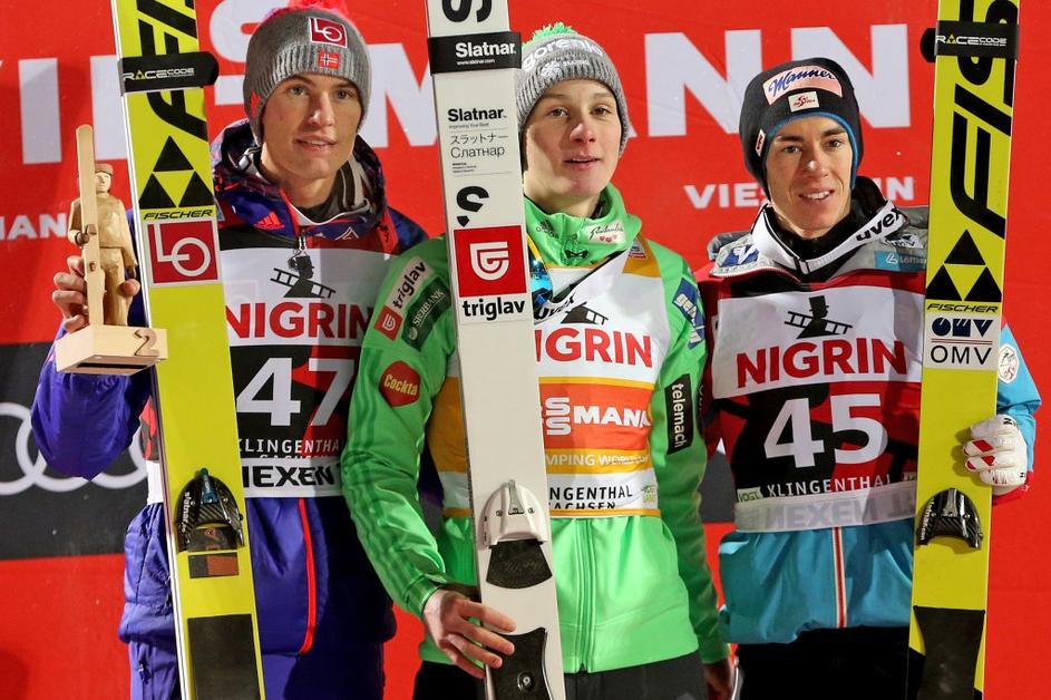 Daniel Andre Tande Domen Prevc Stefan Kraft Klingenthal