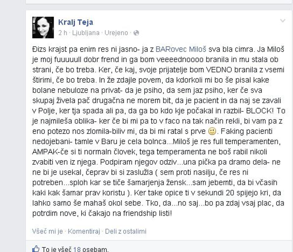 teja kralj | Avtor: Facebook